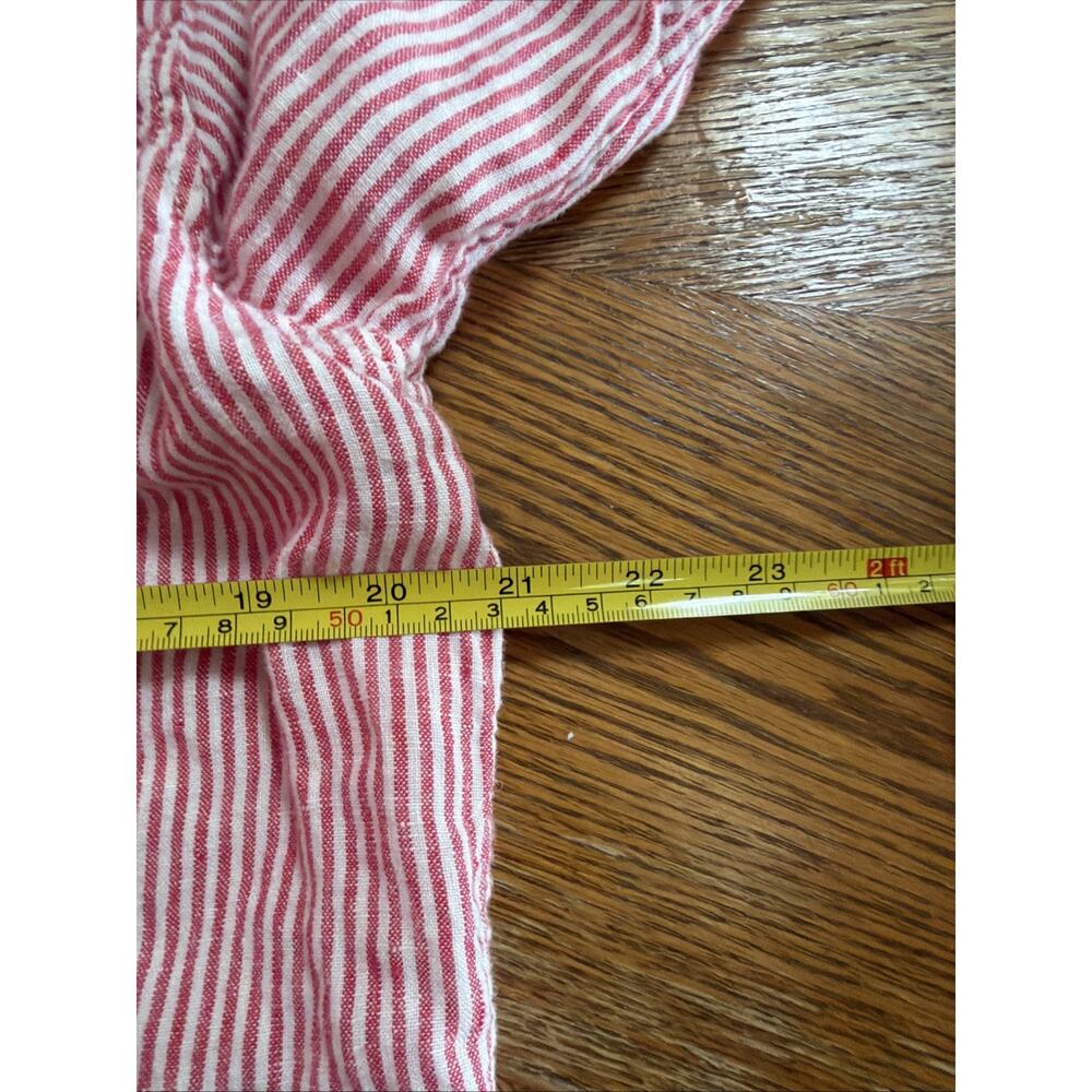 J.Crew Garçon Classic Fit Shirt Size 8 Red White Striped 100% Linen - Picture 4 of 5